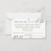 Schone groene retourkaart notitiekaartje (Voorkant)