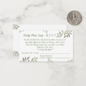 Schone groene retourkaart notitiekaartje (Voorkant / Achterkant in situ)