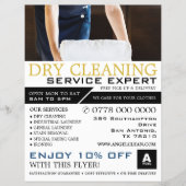 Schone handdoeken, droge reinigingsmiddelen, Adver Flyer (Voorkant)