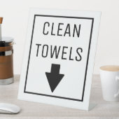 SCHONE HANDDOEKEN RECLAMEBORD MET VOETSTUK (Insitu)