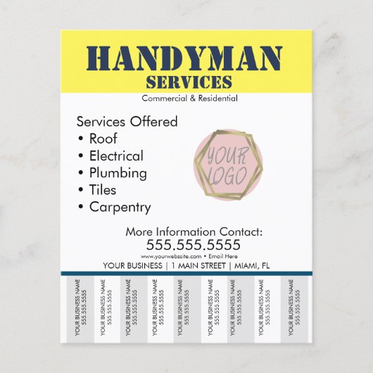 Schone handymansleerservices Tear Off Flyer (Voorkant)