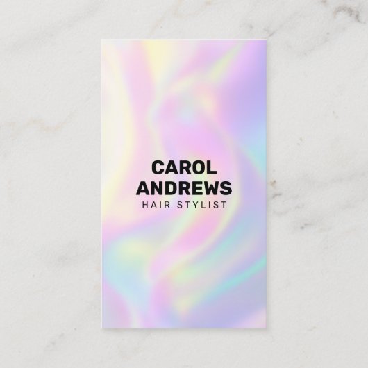 Schone Holografische Verbinding met ons Kapsalon Visitekaartje (Achterkant)
