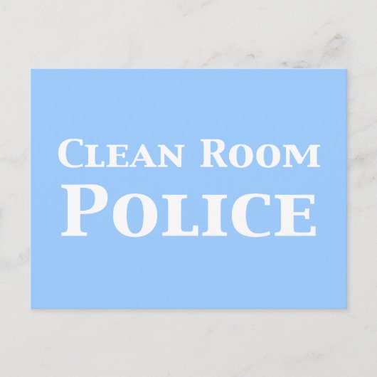 Schone kamer politie geschenken briefkaart (Voorkant)