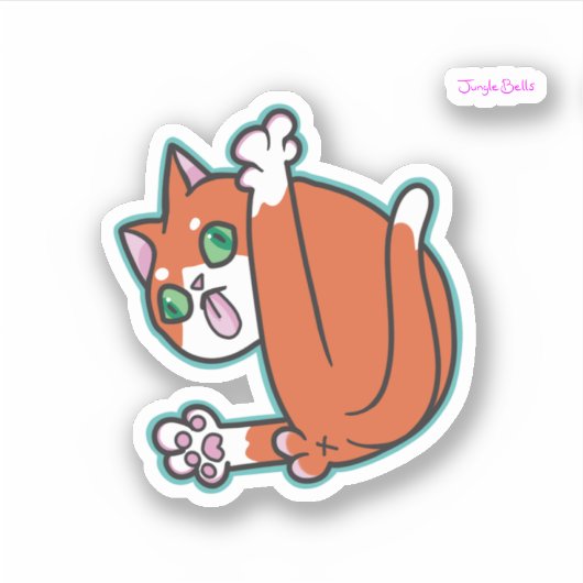 Schone kat sticker (Voorkant)