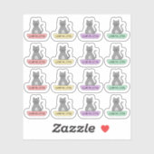 Schone kattenbak Huisdier Herinnering Kattenverzor Sticker (Vel)