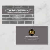 Schone, keramische, stenen muur, stenen brick-laag visitekaartje (Voorkant / Achterkant)