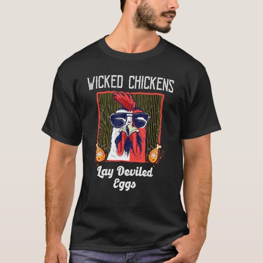 Schone kippen Lay Deviled Eggs Chicken T-shirt (Voorkant)