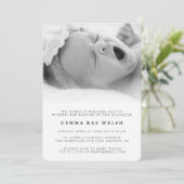 Schone & Klassieke Fotodoopuitnodiging Kaart (Staand voorkant)