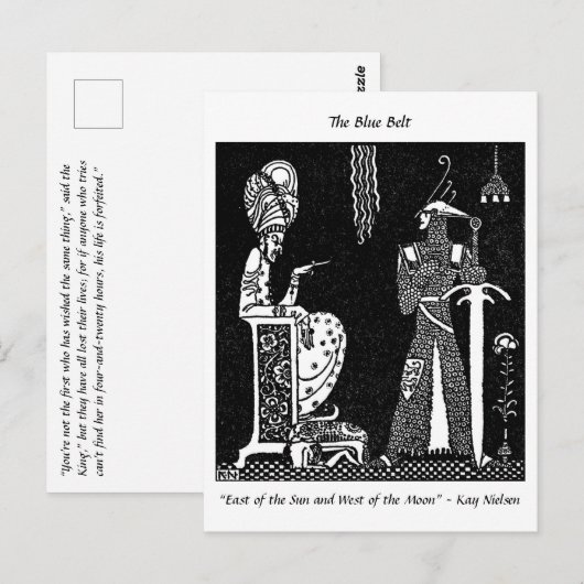 Schone koning en Brave Knight sprookje Briefkaart (Voorkant / Achterkant)