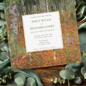 Schone kunst Gustav Klimt Forest Natuur bruiloft Kaart