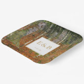 Schone kunst Gustav Klimt Forest Natuur bruiloft Papieren Bordje (Gebogen)