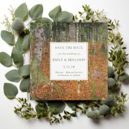 Schone kunst Gustav Klimt Forest Natuur bruiloft Save The Date
