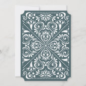 Schone Kunsten | Dark Spruce Papel Picado bruiloft Kaart (Achterkant)