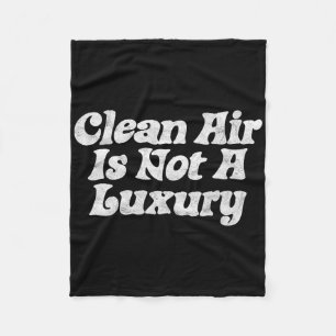 Schone lucht is geen luxe! minimalistische retro-a fleece deken