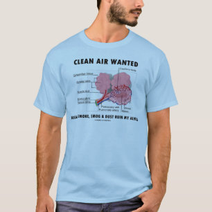 Schone lucht wilde omdat rook mijn mond verpest t-shirt