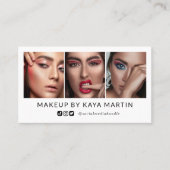 Schone Makeup Artiest Photo Collage Social Media Visitekaartje (Voorkant)