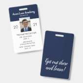 Schone marine Homeschool Student ID Badge (Voor- en achterkant)