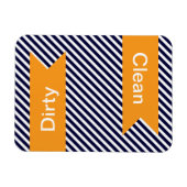 Schone marineblauw Striped - Dirty Dishwasher Magn Magneet (Horizontaal)