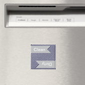 Schone marineblauw Striped - Dirty Dishwasher Magn Magneet (Insitu (Vaatwasser))