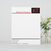 Schone, minimale briefhoofd (Staand voorkant)