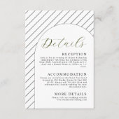 Schone minimale bruiloft - Sluitingskaart Informatiekaartje (Voorkant)