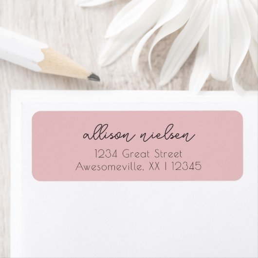 Schone, minimale Casual lichtspoelroze Etiket (Insitu)