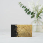 Schone, minimale gepenselde goudplatter visitekaartje (Staand voorkant)