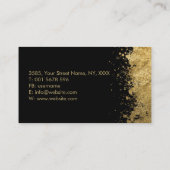 Schone, minimale gepenselde goudplatter visitekaartje (Achterkant)