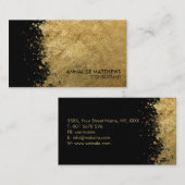 Schone, minimale gepenselde goudplatter visitekaartje (Voorkant / Achterkant)