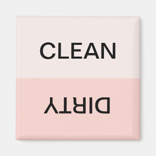 Schone, minimale zwarte roze afwasmachine Magnet
