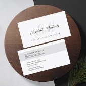 Schone minimalistische elegante zwart grijs visitekaartje