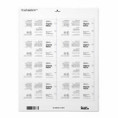 Schone & minimalistische moderne cosmetische drupp etiket (Full Sheet)