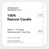 Schone & minimalistische moderne witte productverp vierkante sticker (Voorkant)