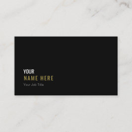 Schone minimalistische moderne zwarte Visitekaartj Visitekaartje