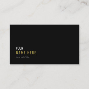 Schone minimalistische moderne zwarte Visitekaartj Visitekaartje