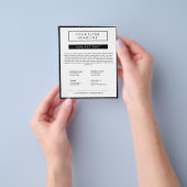 Schone minimalistische sociale media luxe zwart-wi flyer (Hand)