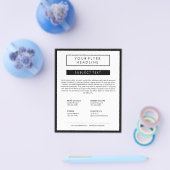 Schone minimalistische sociale media luxe zwart-wi flyer (Enkel)