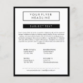 Schone minimalistische sociale media luxe zwart-wi flyer (Voorkant)