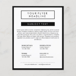 Schone minimalistische sociale media luxe zwart-wi flyer