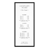 Schone minimalistische sociale media luxe zwart-wi reclamekaart (Voorkant)