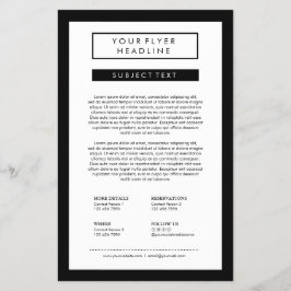 Schone minimalistische sociale media Luxury B&W 5, Flyer