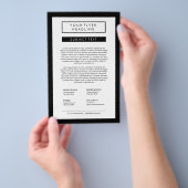 Schone minimalistische sociale media Luxury B&W 5, Flyer (Hand)