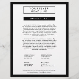 Schone minimalistische sociale media Luxury B&W 8, Flyer