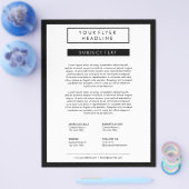 Schone minimalistische sociale media Luxury B&W 8, Flyer (Enkel)