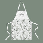 Schone, moderne, botanische groene groene vakantie schort<br><div class="desc">Maak een schoon modern elegant botanisch groen grijs,  gewoon een klassiek botanisch kerstkerstontwerp.</div>