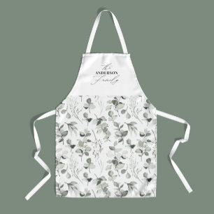 Schone, moderne, botanische groene groene vakantie schort