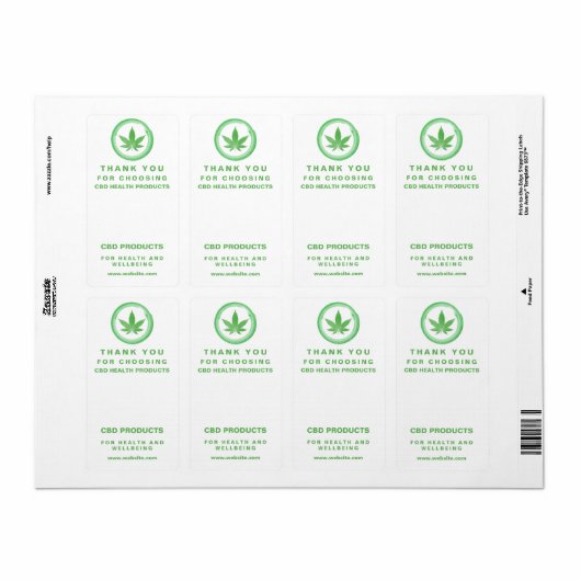 Schone Moderne CBD Box Packaging Labels (Full Sheet)