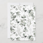 Schone moderne elegante botanische groene grijze f feestdagenkaart (Achterkant)