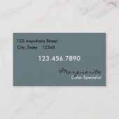 Schone, moderne Visitekaartje (Achterkant)