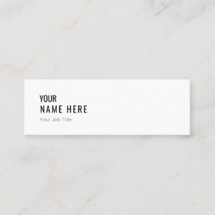 Schone, moderne witte mini-Visitekaartje Mini Visitekaartje